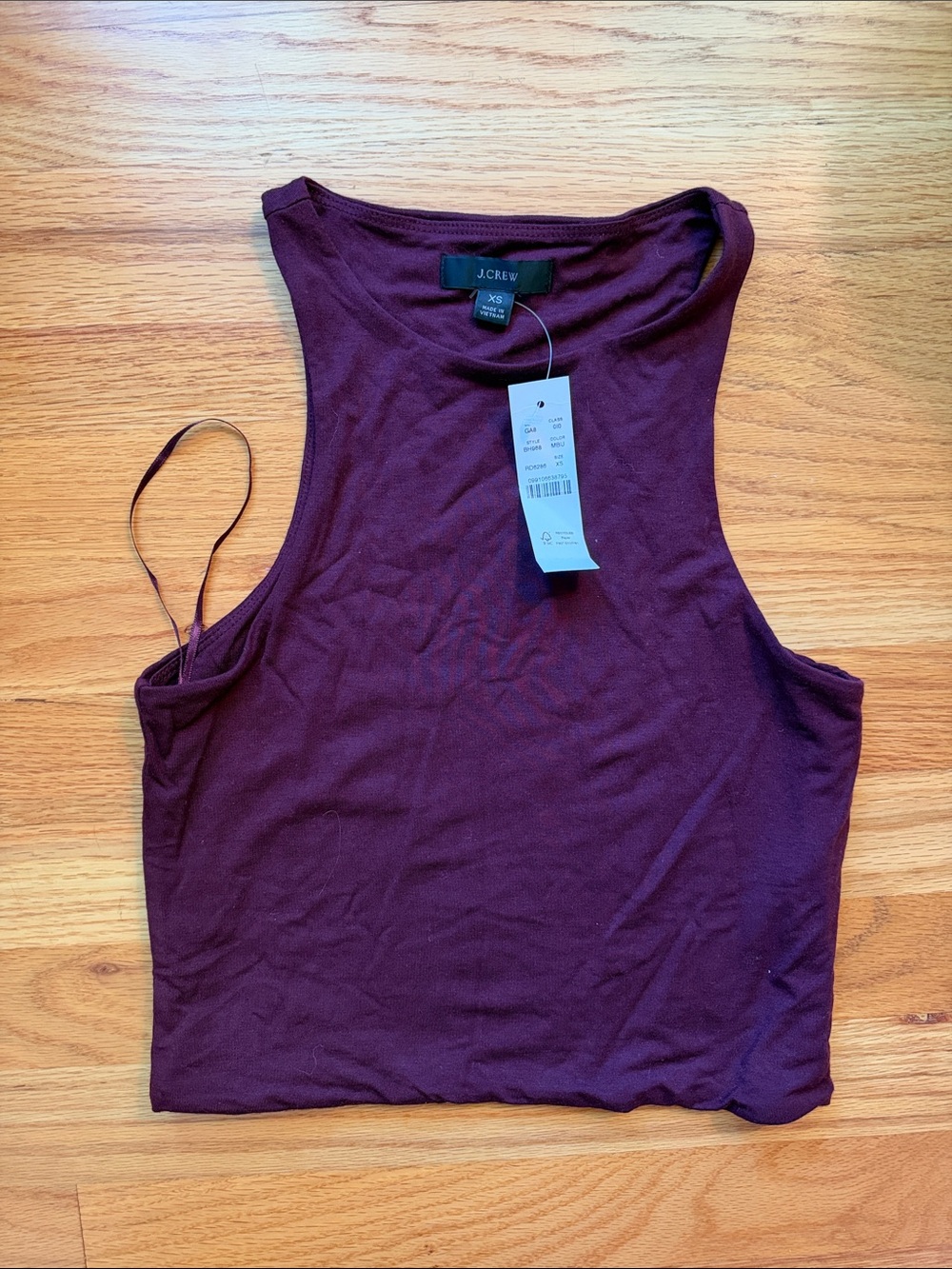 J. Crew Women's Deep Maroon Racerback Tank Top